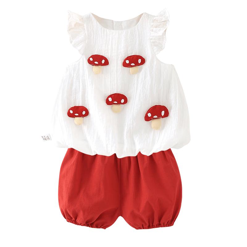 Baby Girl Summer Sleeveless Top & Shorts Set 100