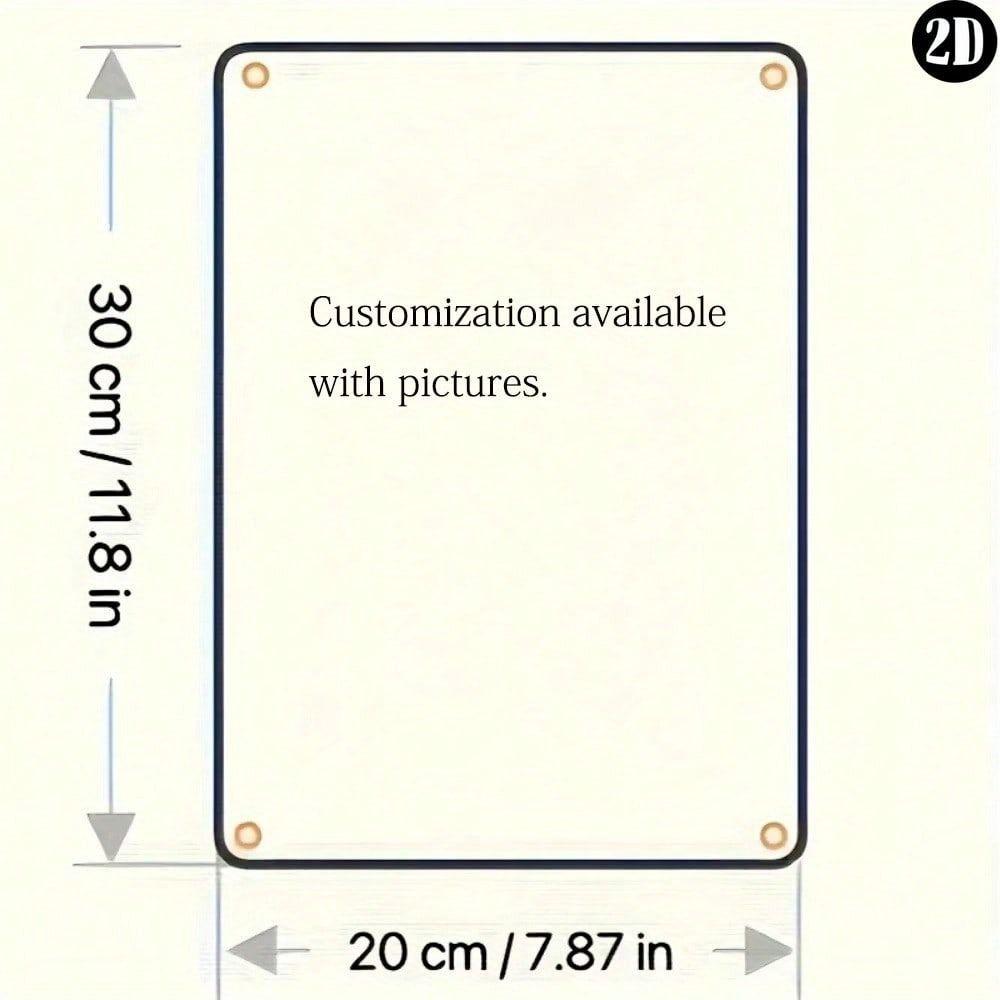 Affiche Métallique Pieuvre Art Mural, Plaque Étain Imperméable pour Décoration Extérieure de Jardin