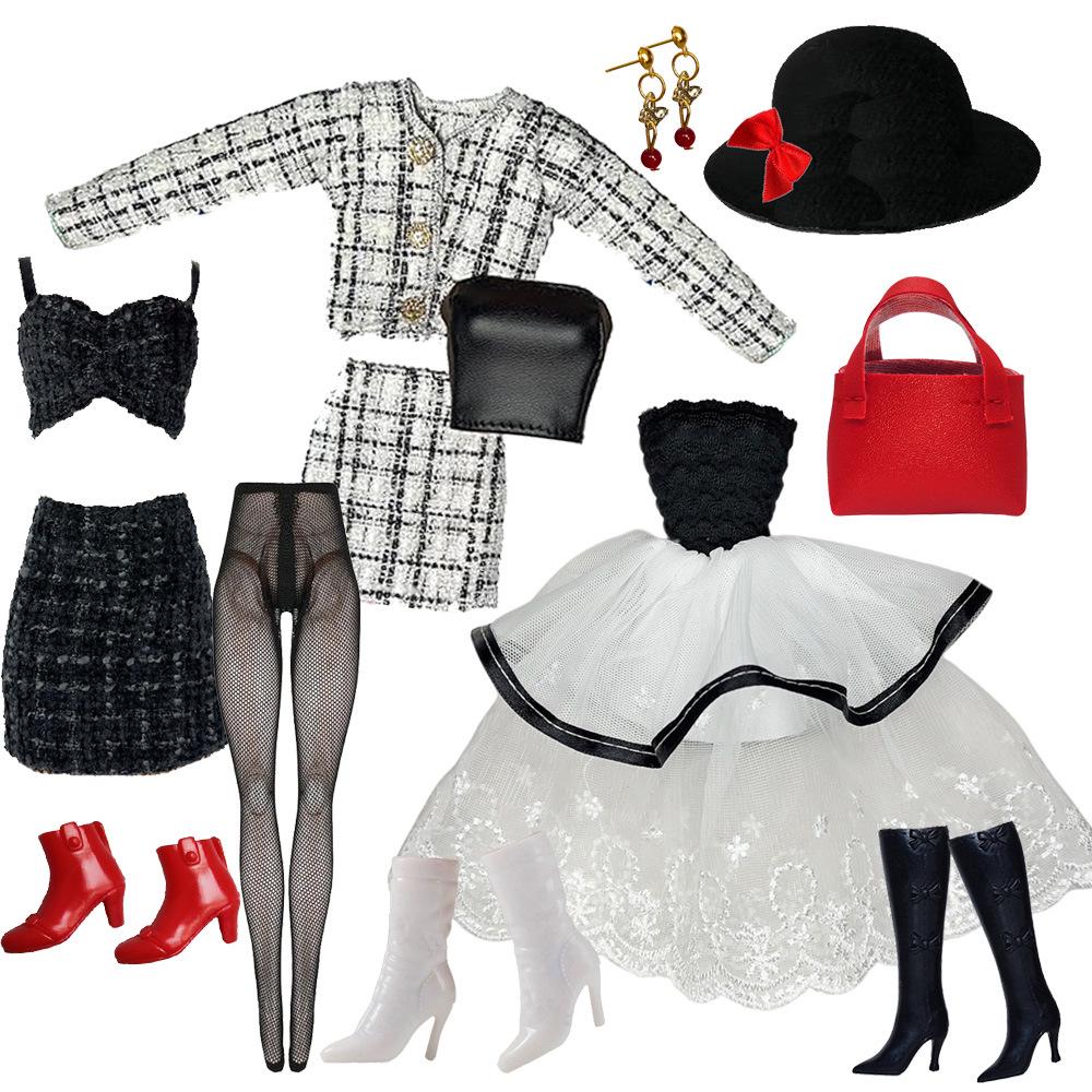 6-Point Fashion Doll Clothes & Handbag Set for 30cm BJD, Barbie, Fairy & Supermodel Dolls.