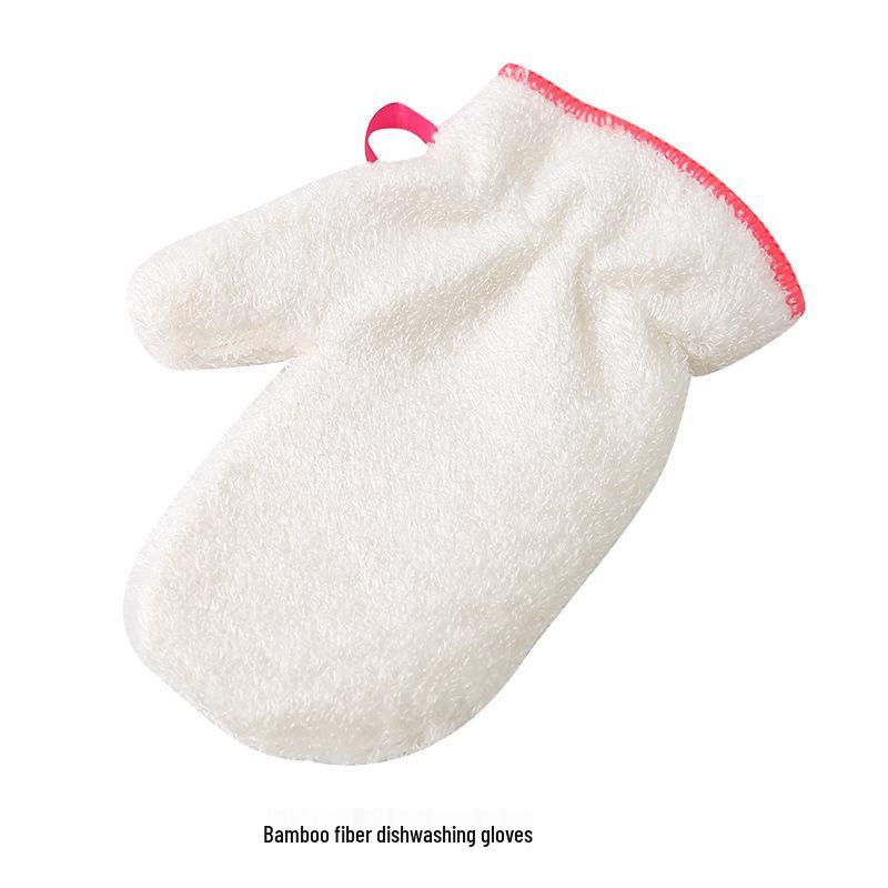 Ölabweisende Spülhandschuhe aus Bambusfaser mit Stahldraht-Spültuch