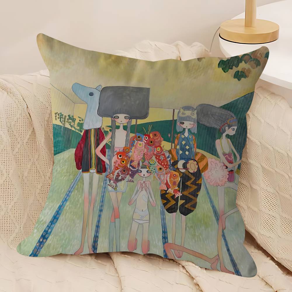 

Cartoon A-Aya T-Takano Pillow Anime Pillow Sofa Bed Head Pillow Cover Cushion Cover 45x45 Cm Fashion 12x12Inch
