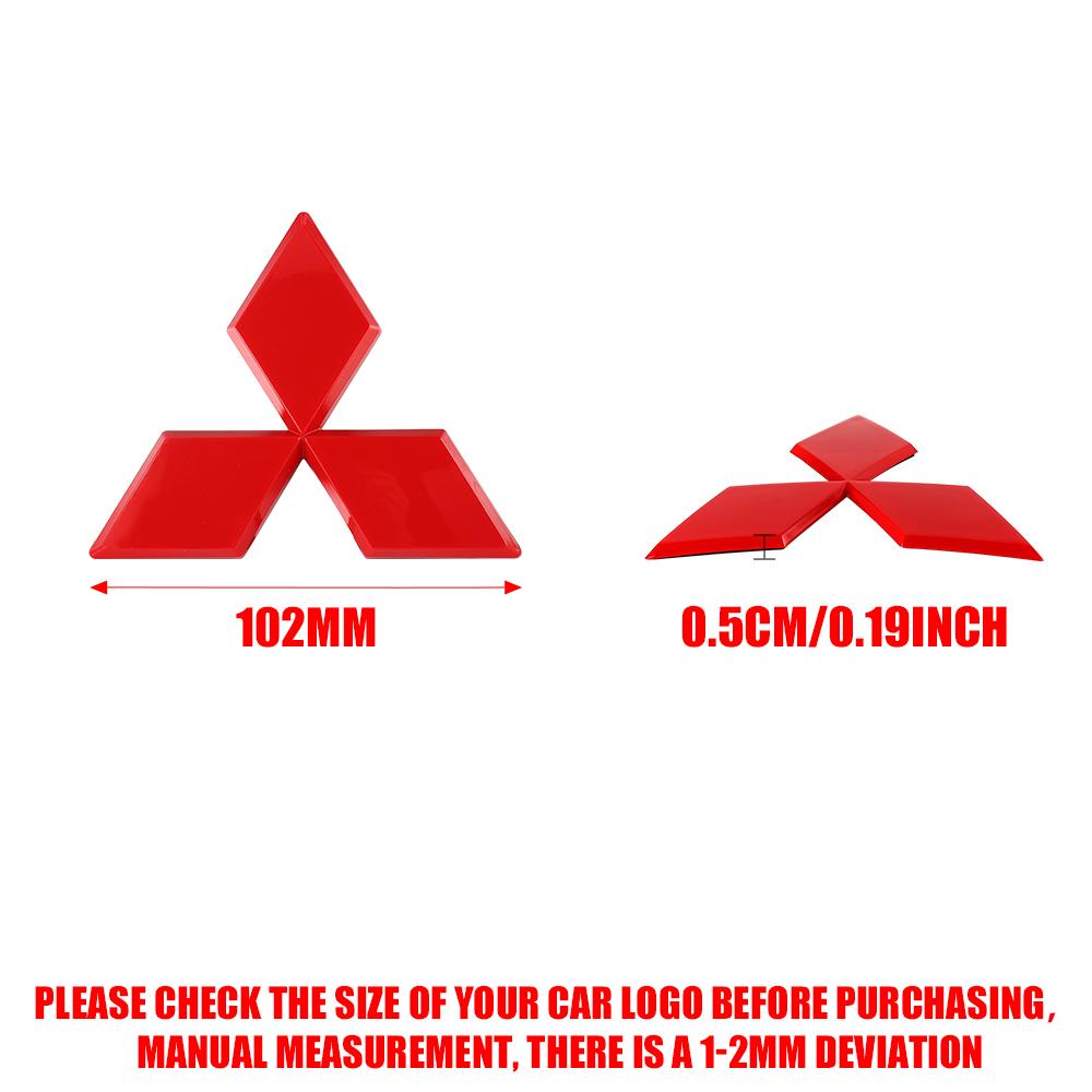 Adesivo de Logo 3D ABS para Grade Frontal, Porta-malas, Volante de Carro Para Mitsubishi Lancer Lancer EX Galant ASX Outlander Pajero Eclipse