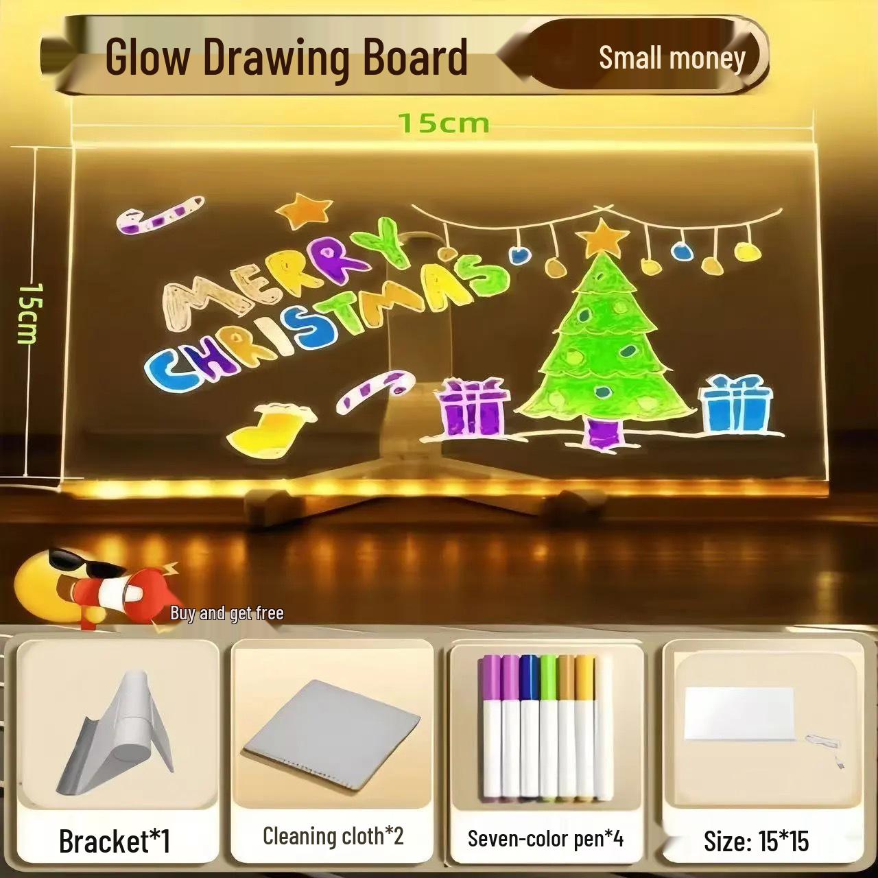 

Acrylic Luminous Drawing Board - Children s DIY Handwriting & Transparent Painting Memo Board