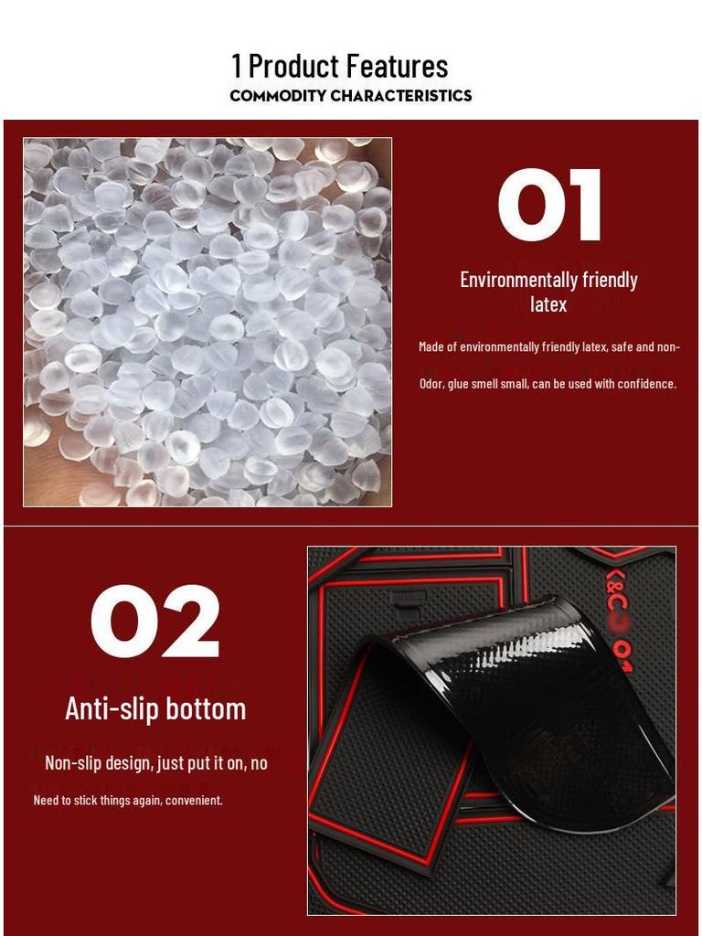 Lynk & Co 02 Hatchback Door Slot Mats & Cup Holder Interior Decor