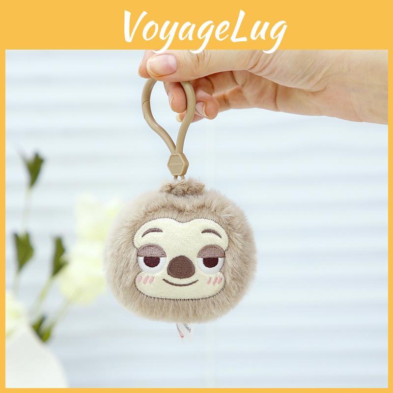 Soft Zootopia Sloth Plush Doll Charming Stress Relief Keychain For Cute Bag Accessories