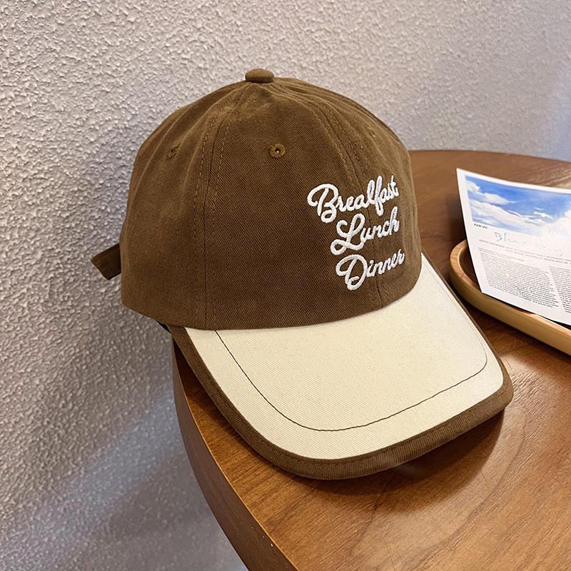 Vintage Letter Embroidered Cotton Baseball Cap For Women And Men