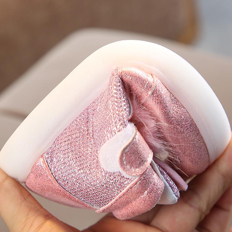 2024 Barnskor med LED-ljus - Flickors Sjufärgs Diamant Glow-skor med Tecknad Design för Vår och Höst