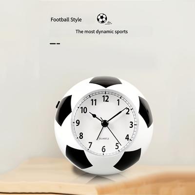 Creative Football Haped Alarm Clock, Silent Ticking Free Operation, Suitable for Outdoor Use, Photography Props, Festival Decorations,