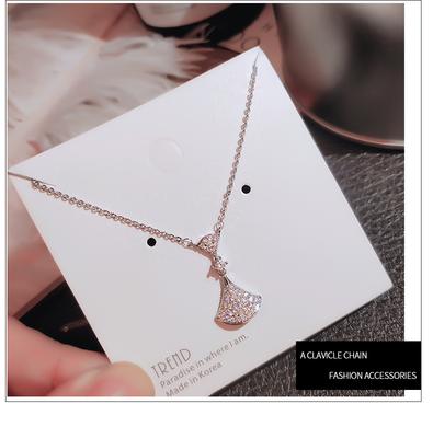 Simple Fan Necklace Women'S Personality Mori Collarbone Chain Rose Gold Hipster Neck Chain With Jewelry