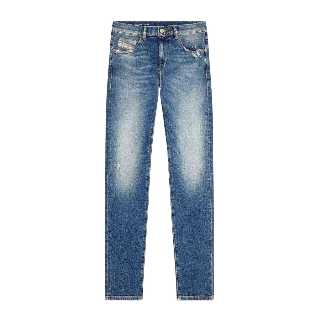 Diesel Mens Ripped Washed Jeans