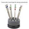 9pcs Spare Heads Precision Screwdriver Kit Round Base Flat Slotted Screwdriver  Professional Repair