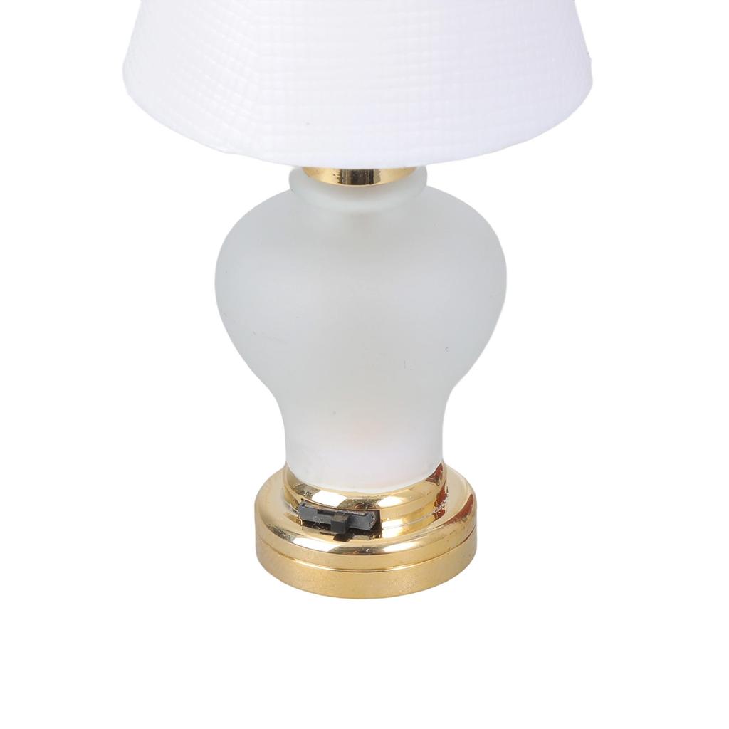 1/12 Scale Dollhouses White Lamp Miniature Furniture Pretend Play for Kids Doll House Furniture Model for Dollhouses