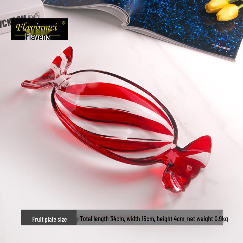 European Style Crystal Glass Fruit Snack Plate