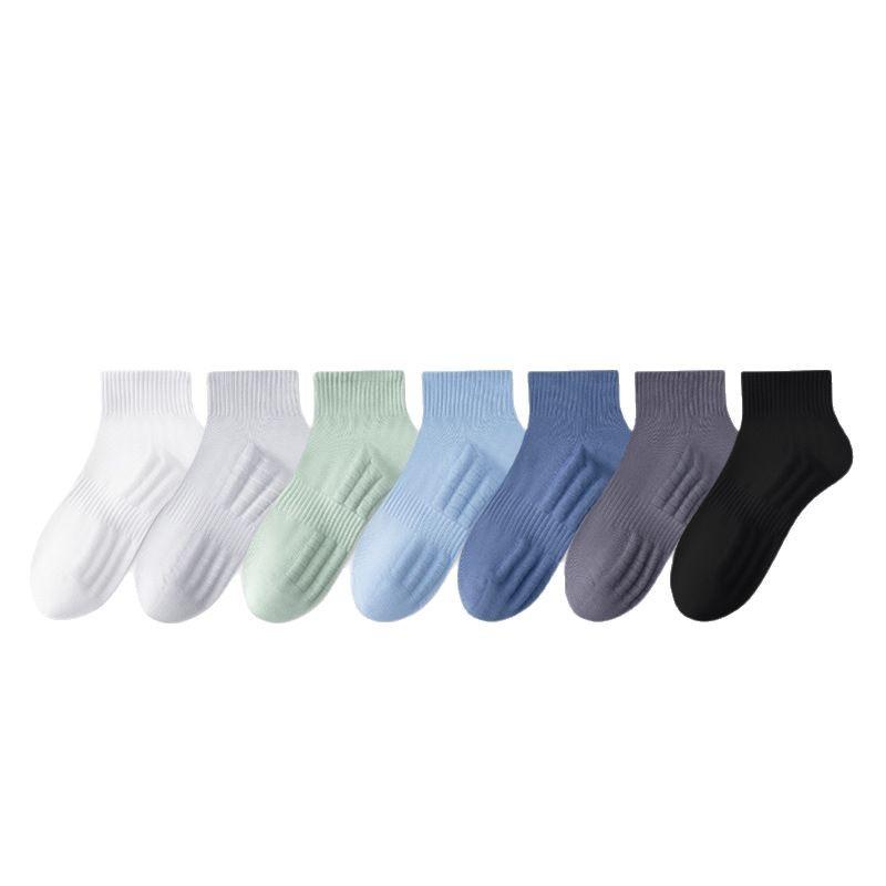 Men's Socks, Short Socks for Spring and Summer, Thin Antibacterial Cotton Socks, Deodorizing, Sweat-absorbing, Massaging Base Sports Socks