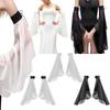 Long Tulle Chiffon Luxurious Gloves Sunscreen Arm Warmers Simple Wedding Gloves  Costume