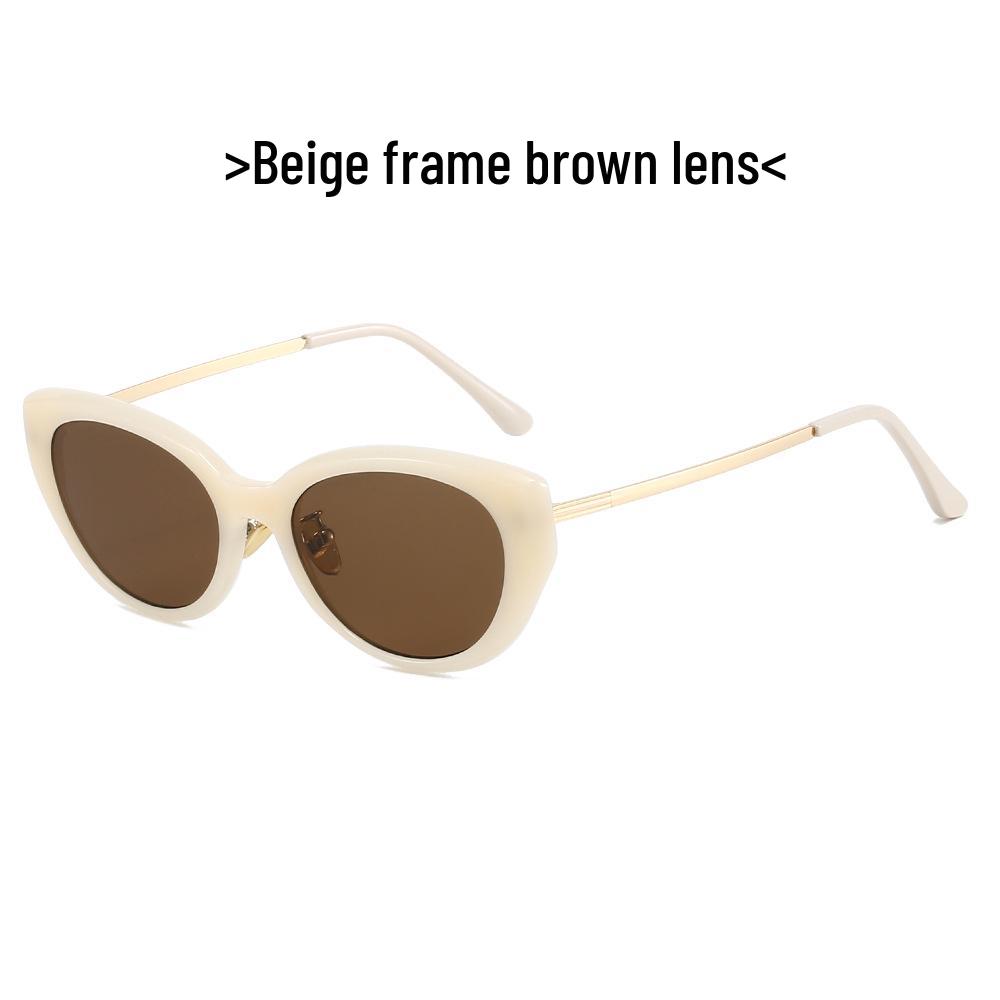 High-End Korean Style Cat-Eye Women's Sunglasses, UV Protection, Polarized TR9122
