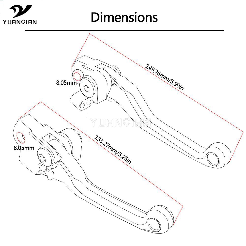 For SUZUKI RM85 2005-2017 RM125 RM250 1996-2003 2004-2008 RM 85 125 250 CNC Pivot Brake Clutch Levers Dirt Bike