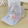 1PC Lace and Floral Baseball Cap for Women with Adjustable Hook-And-Loop Fastener and Sequins, Suitable for Parties and Outings