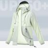 Men Summer Sunscreen Coat Hooded Thin Anti-UV Sunshade Long Sleeves Fishing Skin Jacket