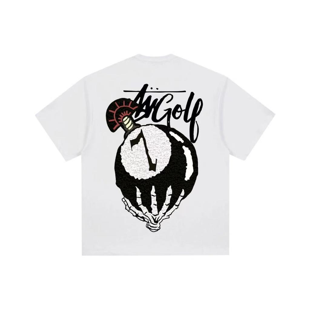 American retro trend printed T-shirts for summer and autumn 2025 casual and sporty short-sleeved streetwear for men and women