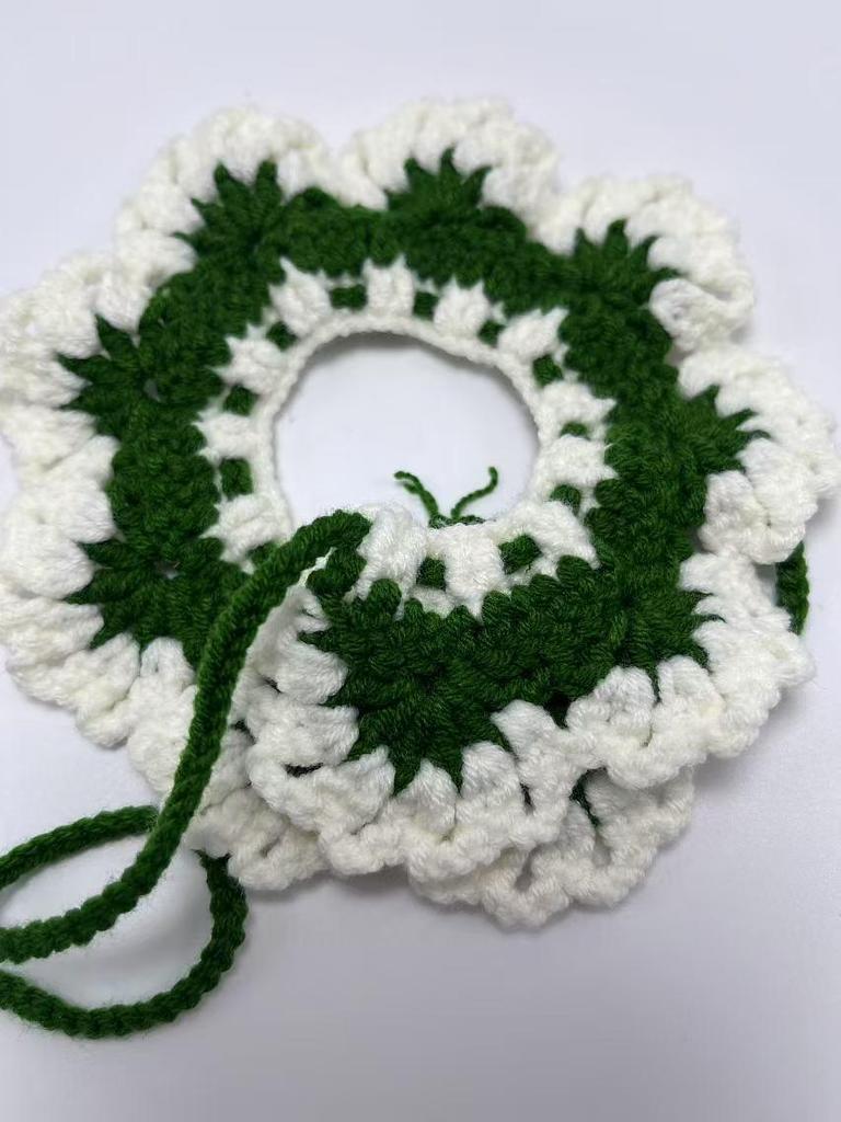 Hand-Knitted Christmas Snood Bib for Cats & Dogs