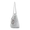 Metallic Cord Crochet Tote Bag 2613112029 Silver [Kuuko] (399)