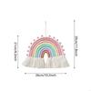 Macrame Rainbow Wall Hanging 8 Lines Tapestries DIY Rope Ornaments with Tassels for Nursery Kid Room Home Decorations X3UC