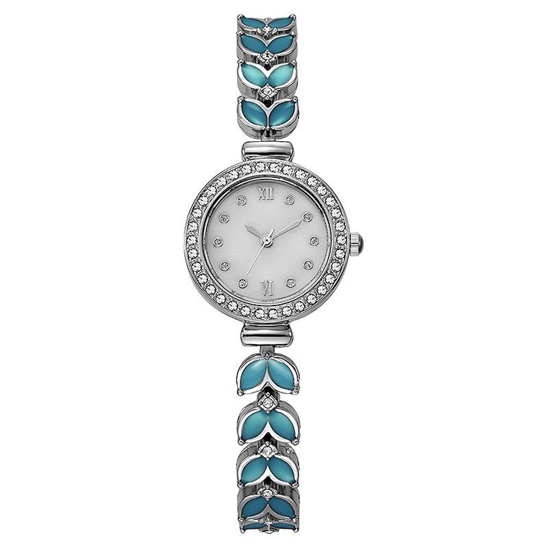 

Новый цвет Русалка Стильные Простые Универсальные Женские Эпоксидные Часы-браслет Женские Бриллиантовые Кварцевые Часы небесно-голубой