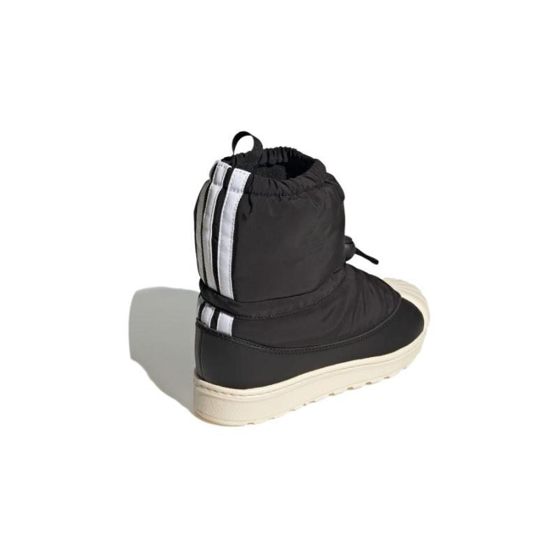 Adidas SUPERSTAR 360 Cushioning Abrasion Resistant Thermal Kids' Boots Kids' Black Sneakers ID9480