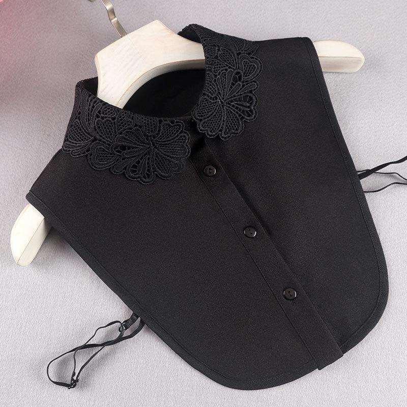 Linbaiway 18 Styles Female Chiffon Fake Collar for Women Blouse Shirt False Collar Ladies Lapel Detachable Collar Female Decor