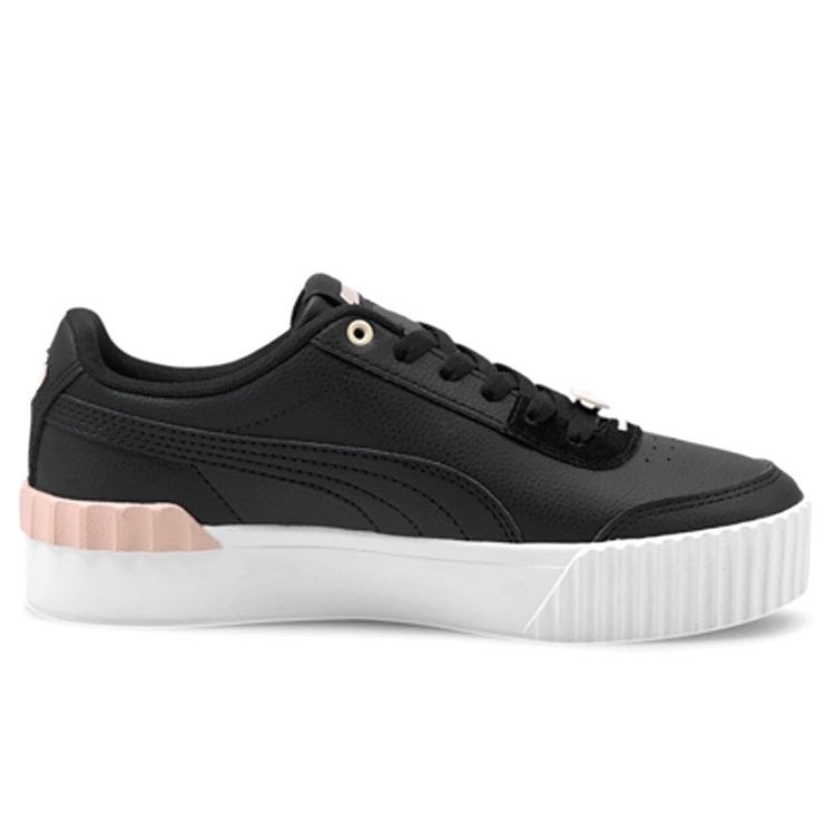 Puma Carina Series PU Casual Low-Top Sneakers Women Sneakers Black 375733-02
