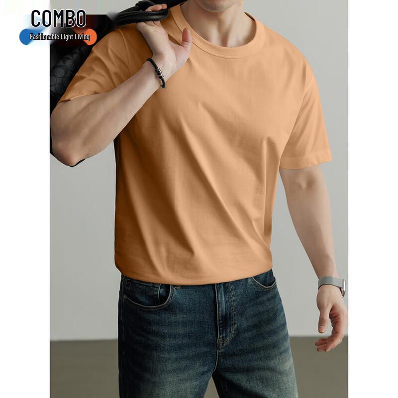 Kangbo Men s Plus Size Casual Round Neck Cotton Blend T-Shirt XL