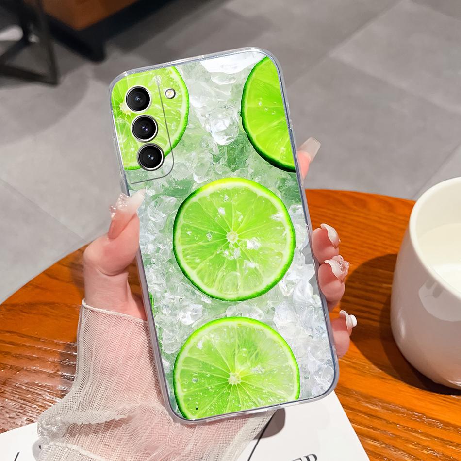 For Samsung S21 FE Plus Ultra Phone Case Ink Painting Soft TPU Clear Silicone Anti Drop Back Cover For Galaxy S 21 Funda Bumper