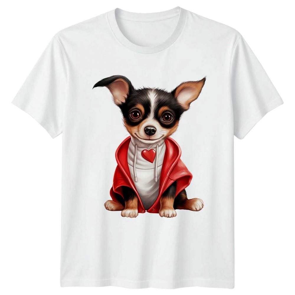 Chihuahua Puppy Dog Heart Animals Unisexs TShirt Unisexs Graphic Tee Top S
