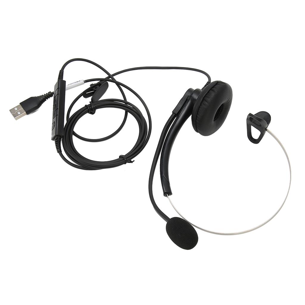 Einohriges kabelgebundenes Headset mit Geräuschunterdrückung, HD-Anrufe, Telefon-Headset für Callcenter, Büro, Geschäft, Online-Kurs