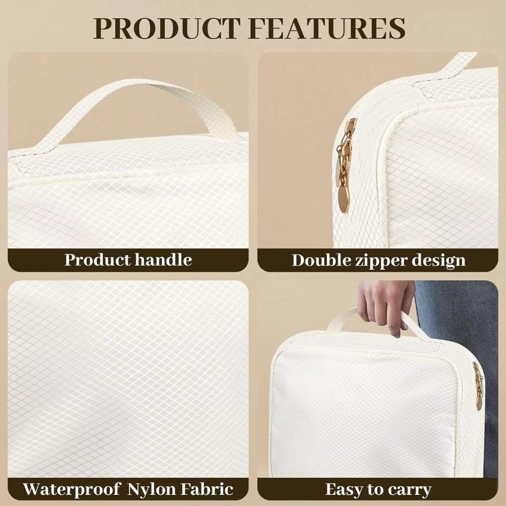 Oxford Fabric Jewelry Storage Case Zipper Closure Portable Jewelry Bag  Home Storage