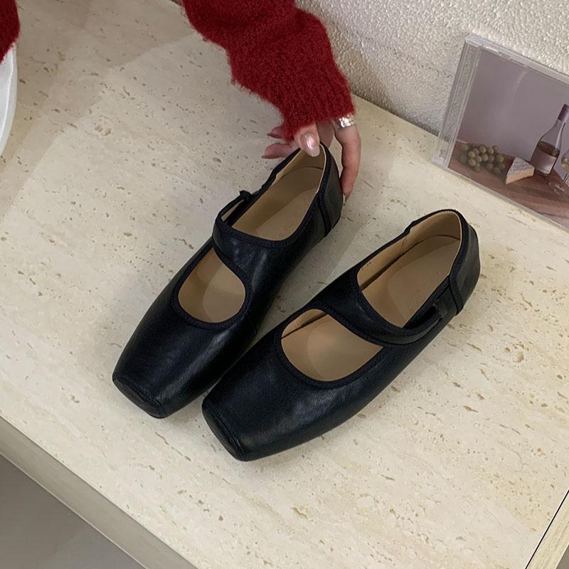 Fashion Female Slip On Footwear Shallow Women Flats With Shoes Casual Fashion Square Toe Ladies Mary Janes Flats Shoes lady
