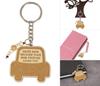 Inkdotpot Funny Keychain Drive Safe Because Your Mom Love You Wood Engraved Keychain Gift For Son