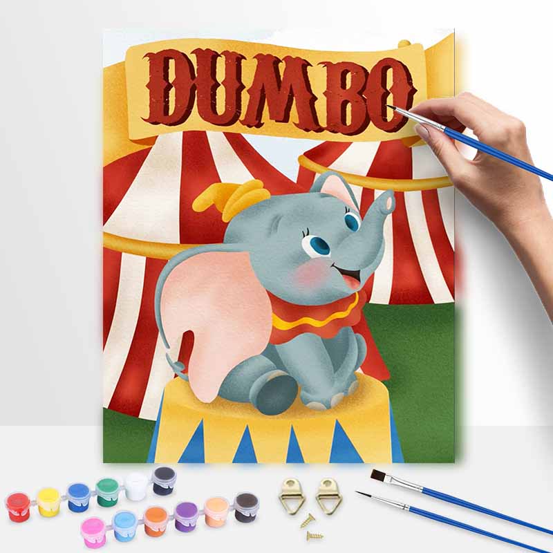 Disney Dumbo digital oil painting art kit DIY handmade circus theme home decoration gift 20x30cm