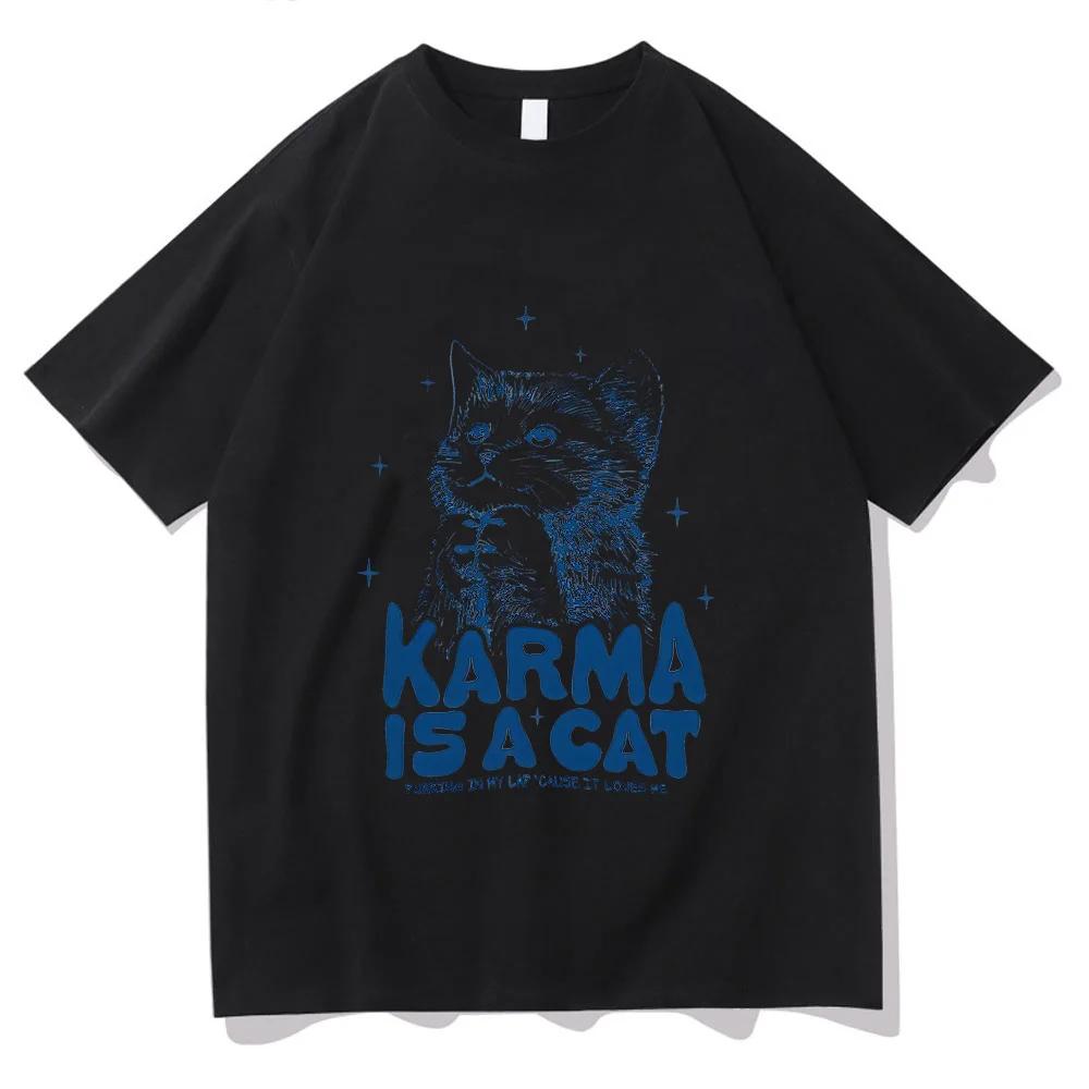 Camiseta Kama is a cat estampado de dibujos animados camiseta Harajuku kawai hermosa camiseta de Unisexga S