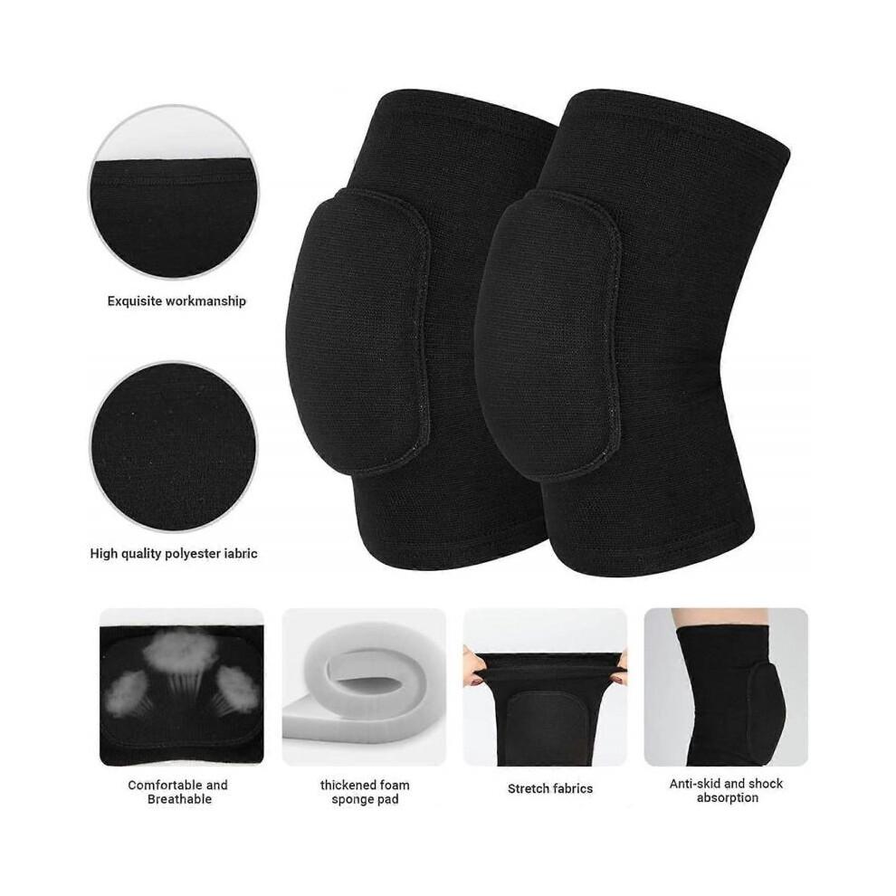 Knee Pads for Adults and Children, Elastic, Thickened Sponge, for Gym, Yoga, Fitness (Gray, S)