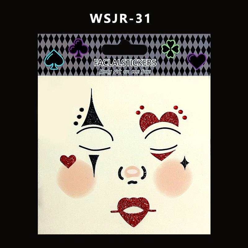 Custom Festival Party Glitter Face Stickers for Christmas & Halloween Makeup