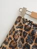 2025 Autumn Retro Leopard Print Sequin Low-Waist Hip-Hugging Short Skirt for Women