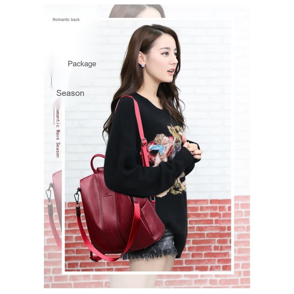 Backpack for Women PU Adjustable Strap Convertible Daily Commute