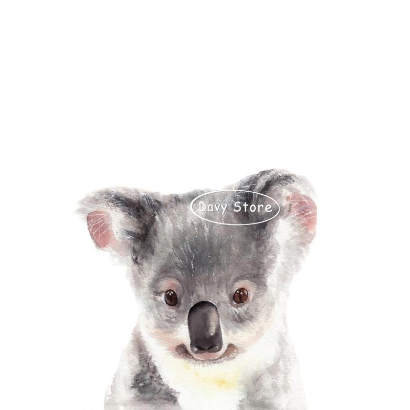 

Акварельные детеныши животных Панда Коала Жираф Слон Постер и Принт Картина на холсте Настенное искусство Картинка для детской Домашний декор 21cm×30cm NoFrame