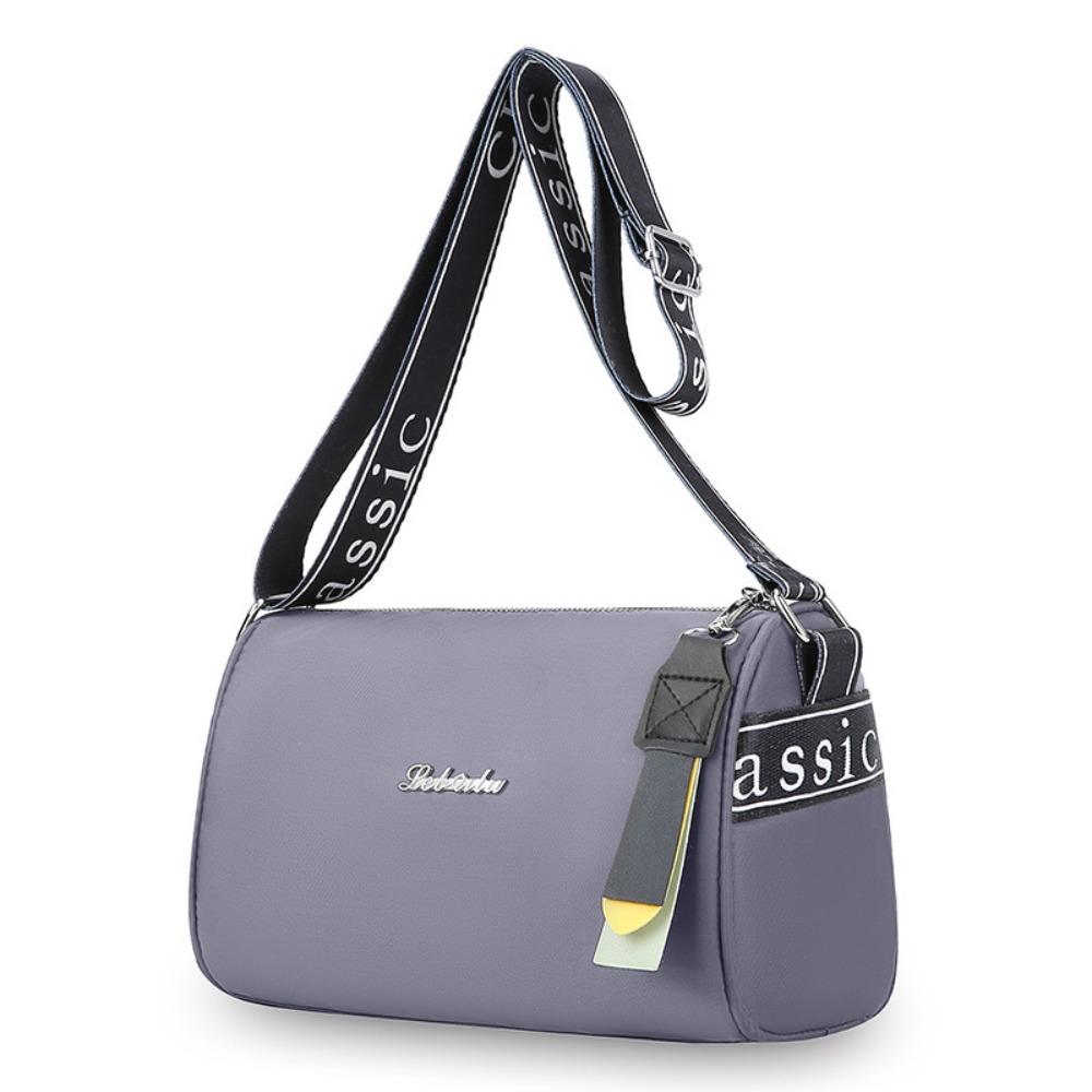 

Сумка-пельмень на молнии большой вместимости в корейском стиле, спортивная сумка кроссбоди, нейлоновая сумка через плечо для улицы серый