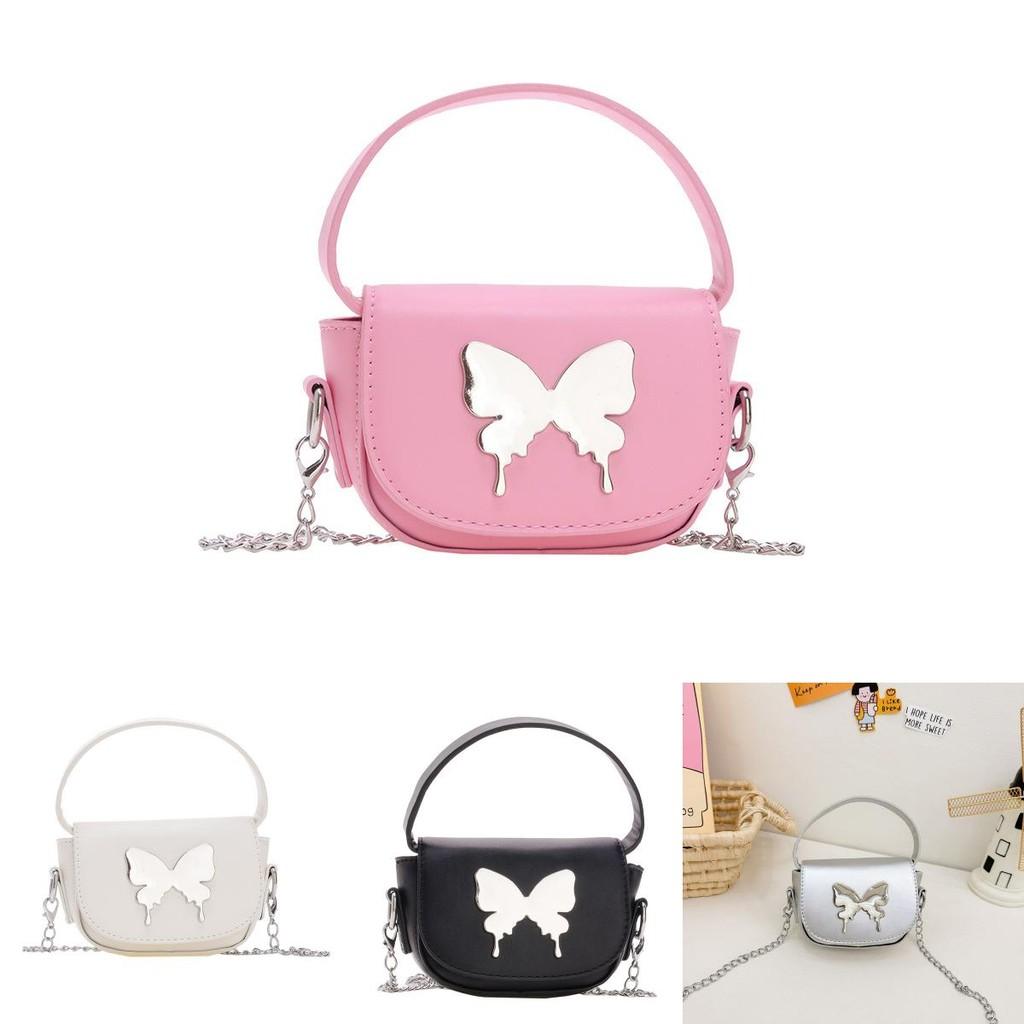 Trendy Butterfly Kids Crossbody Bag Breathable Pu Material For Everyday Use