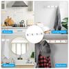 PATIKIL Wall-Mounted Coat Rack, 10" 304 Stainless Steel Beveled Wall Hook Rail, Bathroom Towel Hanger with 4 Hooks for Entryway or Bedroom, Silver