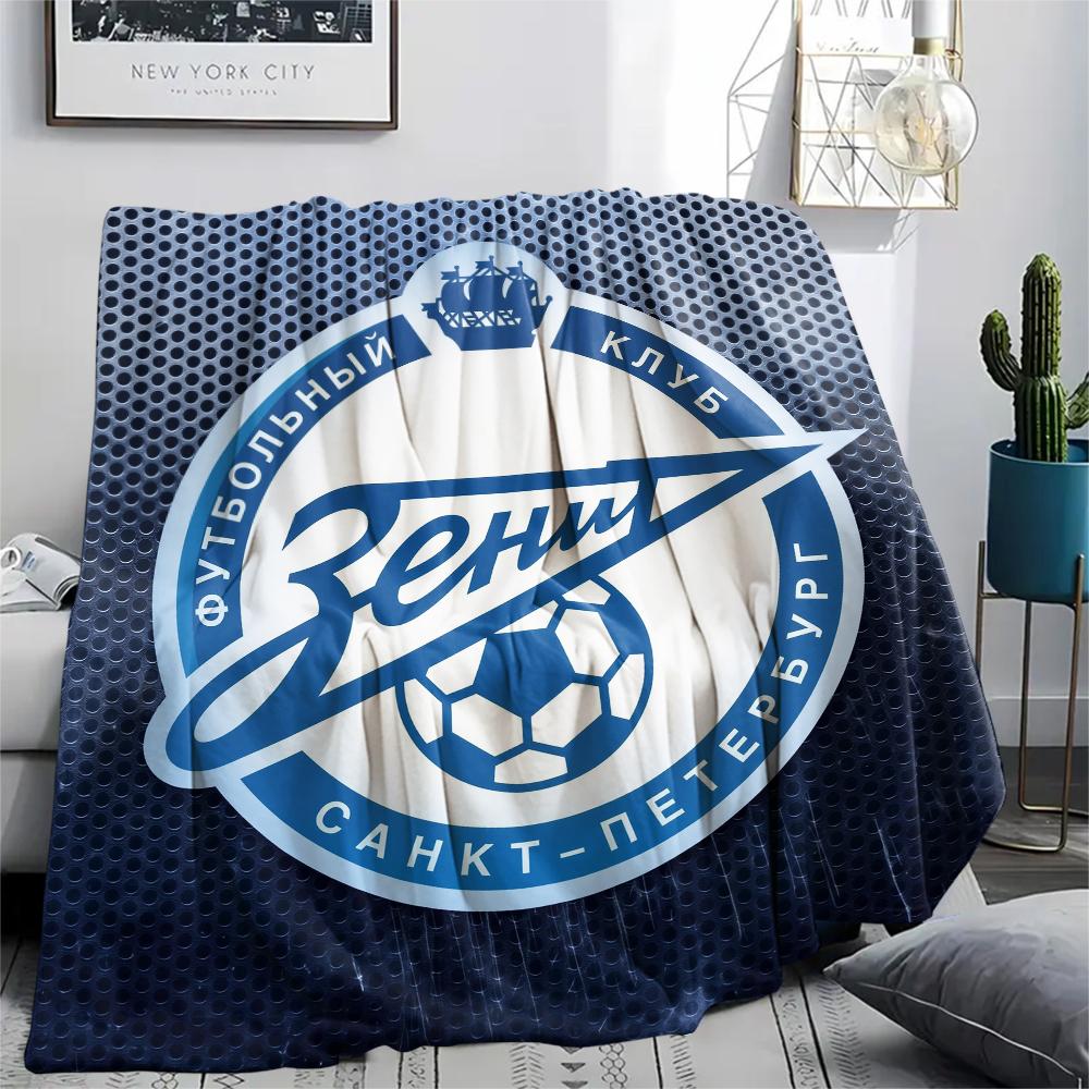 Zenit team emblem,pattern Flannel Blanket, High quality Comfortable for All Seasons, Home Decor, Warmth and Comfort, Perfect for Gifts.