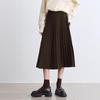 Betu Women's Winter Knitted Pleated Midi Skirt 2410T77